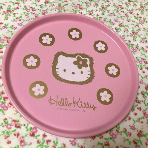 HELLO KITTY ハローキティ ゴールド カオハナキティ ピンク サンリオ お盆 1997年 和風シリーズ