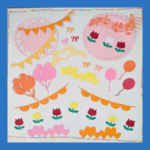 ちゅーりっぷセット①600 お花 アルバ厶 素材 デコレーション カッティング カッティングダイ ダイカット クラフトパンチ