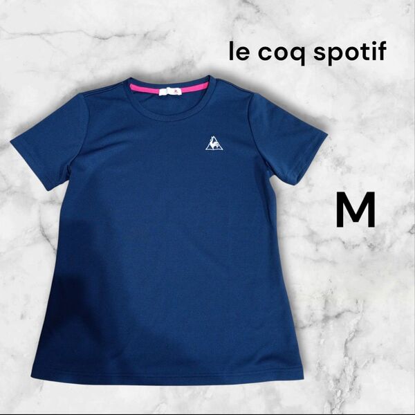 【美品】 le coq sportif シャツ ネイビー M 469