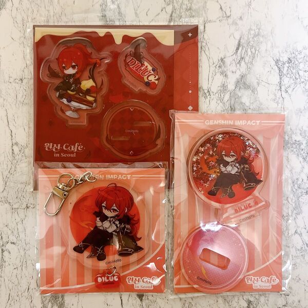 原神 韓国 原神カフェ ディルック アクリルスタンド アクリルキーホルダー