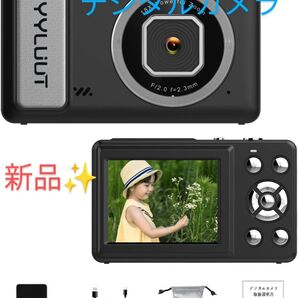 ☆デジタルカメラ☆ 18倍デジタルズーム 4K 6400万画素 2.4インチ 軽量 新品未使用 ブラック