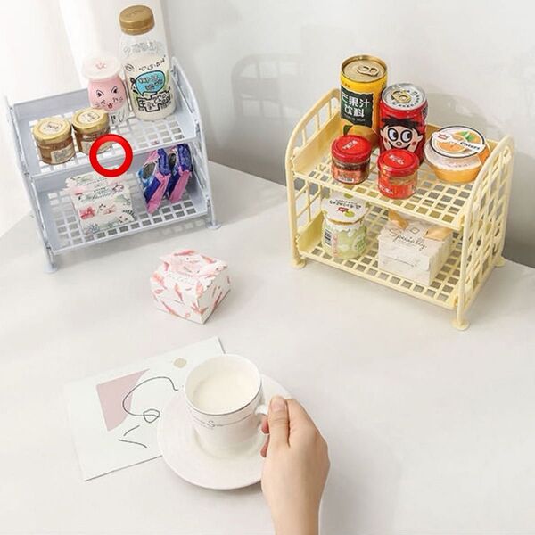 卓上ラック グレー 小さめ ミニサイズ コンパクト コスメ収納 韓国 かわいい