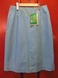 ビンテージ70's★DEADSTOCK Nan Dorsey台形スカート水色size14★200228f2-w-skt-W28古着レディースデッドストック