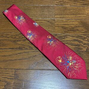 ⑨ ネクタイ SILK 100% 花火