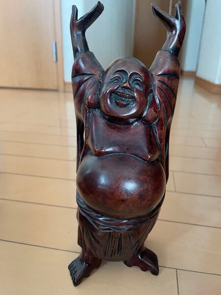 置物 縁起物 七福神 木彫り 布袋様 彫刻 インテリア 木製 布袋 福の神像 七福神 布袋様 縁起物 置物 木彫り 仏像