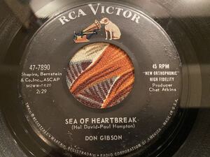 DON GIBSON US Original 7inch SEA OF HEARTBREAK ロカビリー Teds Teddyboy