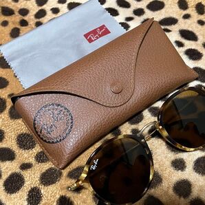 4 美品 レイバン 純正 サングラス RB2447 1160 専用ケース クロス付 鼈甲柄フレーム ブラウンレンズ Ray Ban