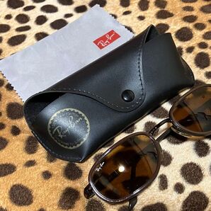 9 美品 レイバン 純正 サングラス RB3047 W3142 専用ケース クロス ライトブラウンレンズ フレーム Ray Ban