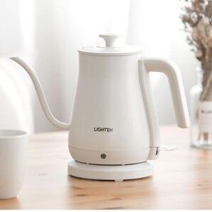 電気ケトル コーヒーケトル 0.8L 1000W コーヒーポット 空焚き防止機能 自動電源オフ 細口 ドリップ 電気ポット