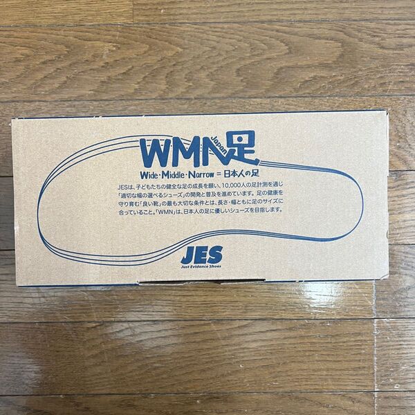 足守シューズ AMT3110 ナロー 狭幅 ライン色青 ベルトクロス マジックテープ JES 日本教育シューズ 上履き