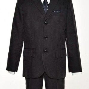 キッズ フォーマル スーツ 男の子 ブラック ストライプ 入学式 110cm 5点セット
