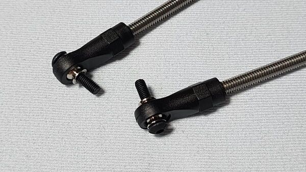 ステンレス製タイロッド ラジコン版クラッドバスター・ブルヘッド用 ステアリング部品(タイロッド) タミヤRC TAMIYA ①