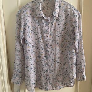 UNIQLO 花柄シアーシャツ Sサイズ パープル
