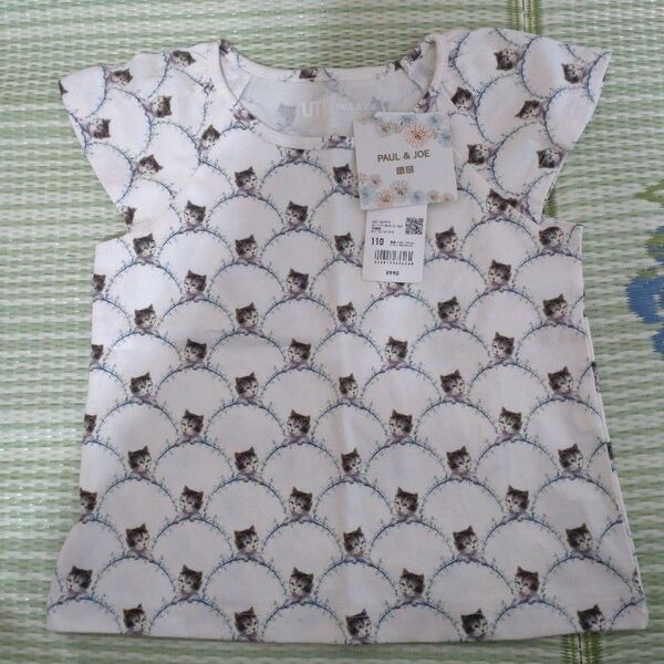 UNIQLO×PAUL&JOE 半袖Tシャツ ネコ柄 110cm