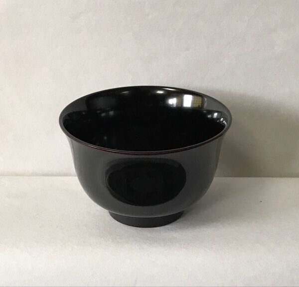 越前漆器■越前塗■汁椀 ゆり型 溜内黒【5客】★国産★本漆【新品】