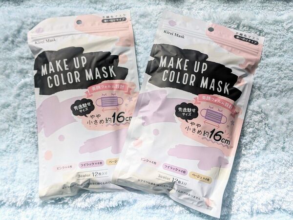 MAKE UP COLOR MASK 16cm 3色 12枚 2セット