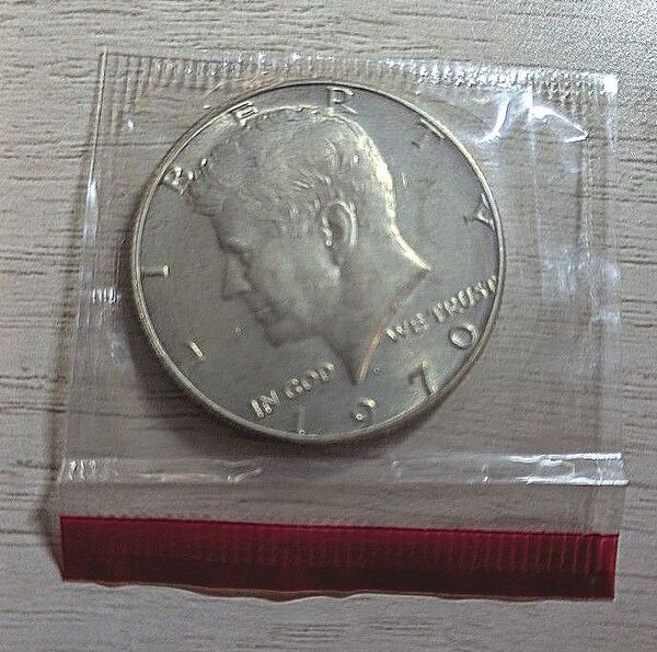 1970年 ケネディ ハーフダラー銀貨 (ミントマーク D)ミント未開封