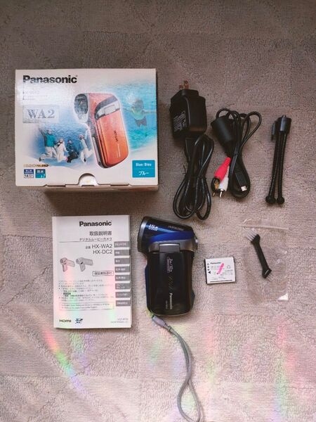 パナソニック Panasonic HX-WA2 デジタルムービーカメラ 青 ブルー
