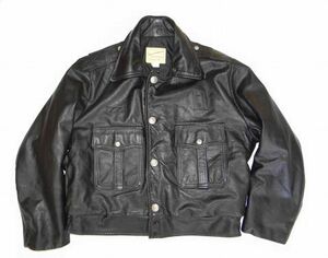 【1989】実物　US ポリスレザージャケット　TAILORS LEATHERWEAR社製　Made in USA　サイズ42