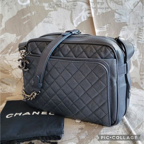 激レア 超美品 CHANEL キャビアスキン マトラッセ ハンド&ショルダーバッグ