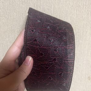 新作 ラブレター柄 黒×レッド 4m 畳縁 畳のヘリ