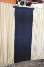 ▲わ-510 掛物 藍染 厚手 長さ138cm 最高級品 白衣観音 未使用保管品 箱：高さ6cm 幅7cm 長さ57cm 重さ570g_画像7