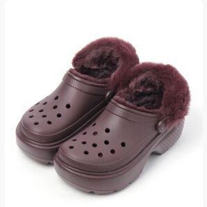新品試着のみ ストンプラインドクロッグstomp lined clog カラー ダークチェリー サイズ W7(23)