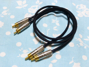 RCA - RCA ライン入力ケーブル BELDEN 1804a 八芯構成 コネクタ間50cm 2本1組 (カスタム対応可能)