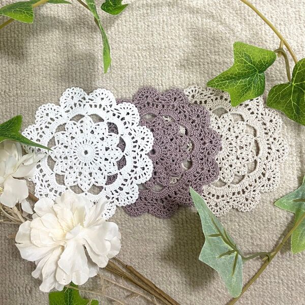 【ハンドメイド】ドイリー 3枚セット