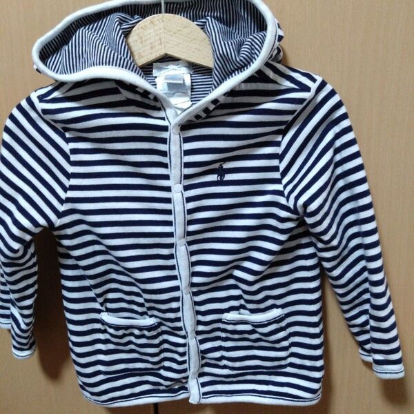 Ralph Lauren ストライプ リバーシブル パーカー 24M 90