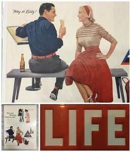 1950年代 LIFE誌切り抜き広告アンティークポスター★Blitz beerビール