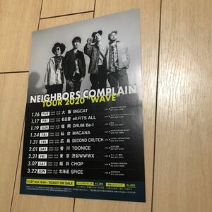 ネイバーズ・コンプレイン neighbors complain ライブ コンサート 告知 チラシ 2020 tour wave r&b soul