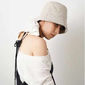 La Maison de Lyllis ハット 帽子 バケットハット BELL ベル ホワイト 白 和紙