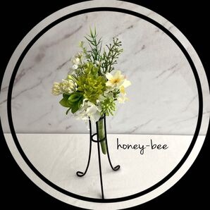 【yellowグリーンマム】mini 仏花 (1束)造花アーティフィシャルフラワー 全長20.5㎝