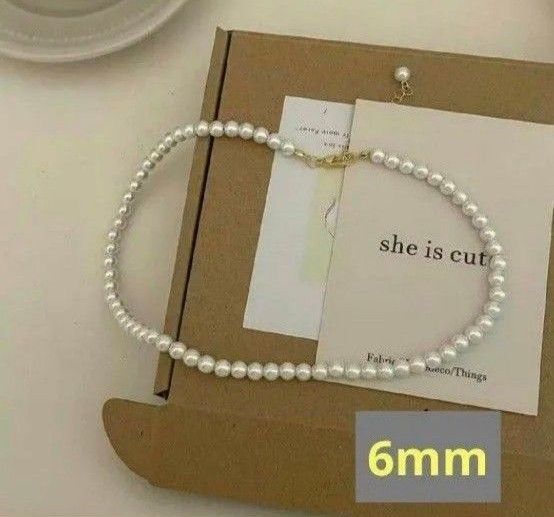 6mm 新品パール ネックレス 冠婚葬祭 入学式 卒業式 結婚式 七五三 上品