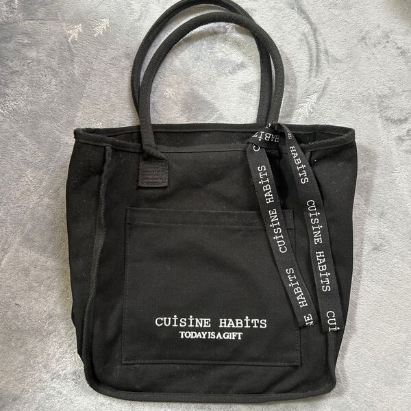 CUISINE HABITS ブラック トートバッグ