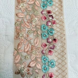 【お得!おまとめ対象外】インド刺繍リボン1M×2本
