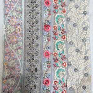 【セール!おまとめ対象外】インド刺繍リボン1M×5本22