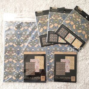 まとめ売り ウィリアムモリス シートシール&コラージュペーパー セット売り
