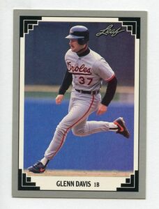 [MLB カード] Glenn Davis 1991 Leaf 398 来日外国人 グレン・デービス 阪神タイガース