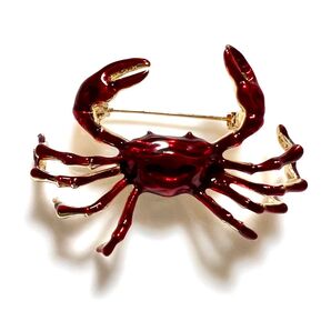 カニのブローチ