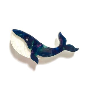 クジラのアクリルブローチ