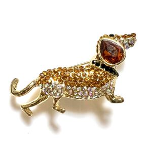 ダックスのキラキラブローチ2