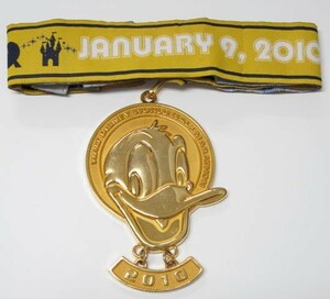ディズニー　ドナルド　2010WDWハーフマラソンメダル　20010年WDWマラソンウィークエンド　ディズニーワールド