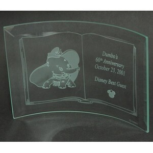  Disney Dumbo 60 anniversary commemoration стекло puller k2001 год 10 месяц 23 день Disney Best Guest