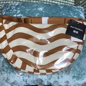 新品未使用 marimekko×UNIQLO ラウンドミニショルダーバッグ ブラウン×ベージュ