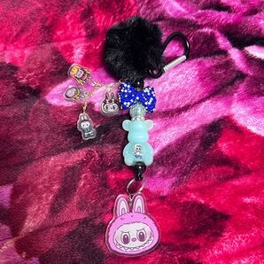 ハンドメイド カスタム モフモフ キーホルダー