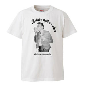 【Sサイズ 白Tシャツ】Arthur alexander アーサー・アレキサンダー beatles ビートルズ R&B BLUES LP CD レコード 7inch マージービート