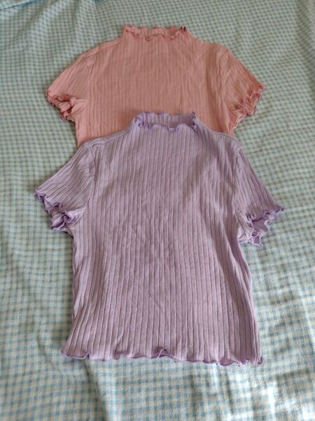 カットソー 半袖 M SHEIN ピンク 紫 2着セット