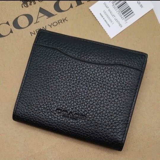 新作 COACH 折り財布 カード入れ ブラック